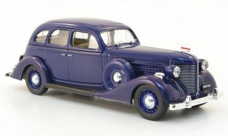 1:43 Nash ZIS 101A SIS 101 A blauw Russische oldtimer limo, Hobby en Vrije tijd, Modelbouw | Auto's en Voertuigen, Nieuw, Auto