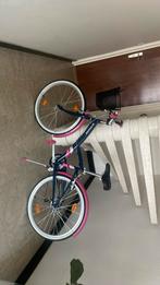 Roze/donkerblauwe kinderfiets (meisjes), Fietsen en Brommers, Fietsen | Cruisers en Lowriders, Ophalen, Zo goed als nieuw, Dames