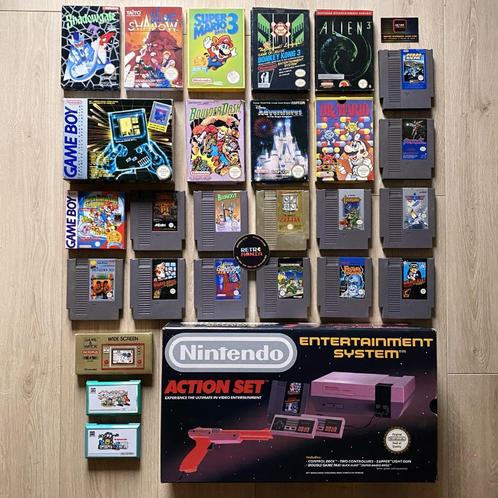 Nintendo NES Actieset Console + Game Boy Tetris Pack + Game, Games en Spelcomputers, Games | Nintendo NES, Zo goed als nieuw