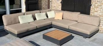 Lounge met zitkussens + 2x poef, Ophalen