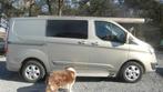FORD CUSTOM AUT 170 PK 134dkm met NIEUWE MOTOR, Auto's, Bestelwagens en Lichte vracht, USB, Beige, 4 cilinders, 2000 kg