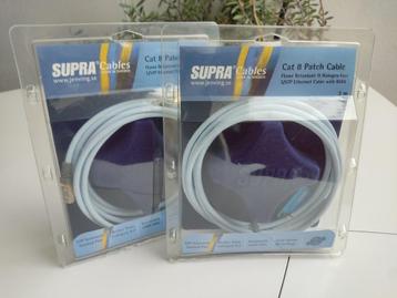2 x Supra Cat8 netwerkkabel (3m) beschikbaar voor biedingen