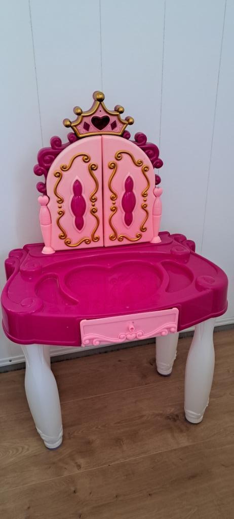 Schminktafel kaptafel met geluid en oplichtend hartje, Huis en Inrichting, Tafels | Kaptafels, Gebruikt, Minder dan 100 cm, Minder dan 50 cm