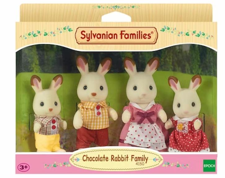 Neuf - Sylvanian Families - La famille lapin chocolat - 4150, Kinderen en Baby's, Speelgoed | Poppenhuizen, Nieuw, Ophalen of Verzenden