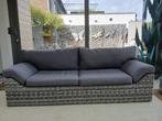 Lounge zetel 3-zit - Polyrotan - Grijs, Tuin en Terras, Ophalen, Rotan, 3 zitplaatsen, Zo goed als nieuw