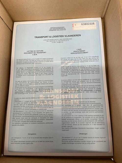 Diverse Cmr vrachtbrieven., Diversen, Papierwaren, Ophalen
