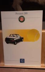 Brochure PEUGEOT 205 cabriolet Roland Garros, Enlèvement ou Envoi, Comme neuf, Peugeot
