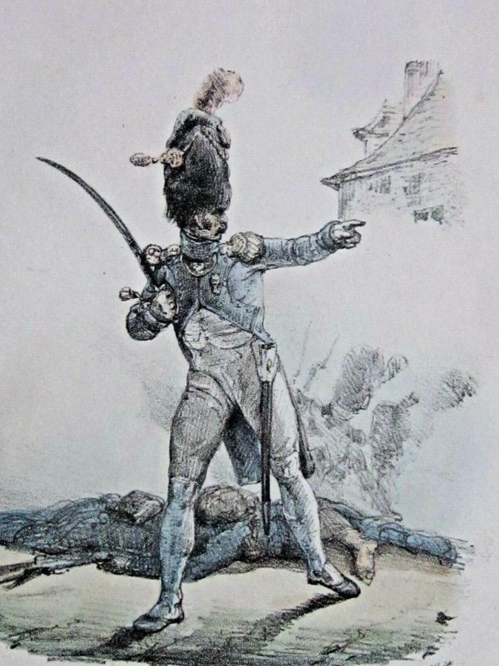 Grenadier à Pied Garde 3ème Régiment Hollandais 1810 Militar, Antiek en Kunst, Kunst | Etsen en Gravures, Ophalen of Verzenden