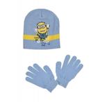 Minions blauwe en grijze muts en handschoenen set maat 52, Handschoenen, Nieuw, Jongen of Meisje, Ophalen of Verzenden