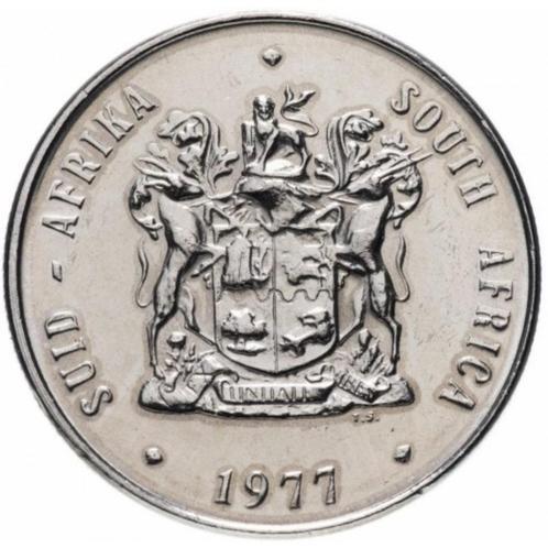 Republiek Zuid-Afrika (1961-2025) 1 rand 1977, Postzegels en Munten, Munten | Afrika, Losse munt, Zuid-Afrika, Ophalen of Verzenden
