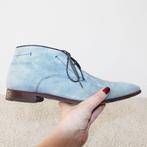Prachtig Blauw Suede Greve Schoenen -s26 (Maat 9½/43) € 95,-, Zo goed als nieuw, Greve, Veterschoenen, Verzenden