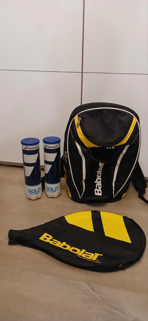 Babolat rugzak, beschermhoes en 8 tennisballen, Sport en Fitness, Padel, Ophalen