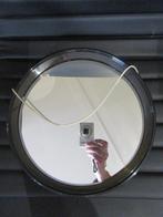 glace murale ronde en plastique noir vintage, Ophalen, Gebruikt
