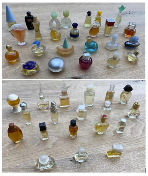Verschillende Vintage Miniatuur flesjes vrouwenparfum, Verzamelen, Parfumverzamelingen, Miniatuur, Gevuld, Ophalen of Verzenden