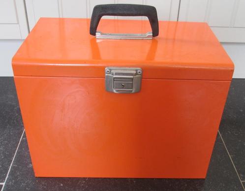 Mooie vintage (bureau) opbergkist, Huis en Inrichting, Woonaccessoires | Kisten, Gebruikt, Minder dan 50 cm, Minder dan 50 cm