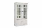 2 vitrines robustes de style rustique, blanches 122 x 211 x, Maison & Meubles, Armoires | Vitrines, Avec porte(s), Comme neuf