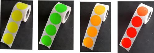 Zelfklevend Etiketten rond 30 mm op rol, Diversen, Papierwaren, Nieuw, Verzenden