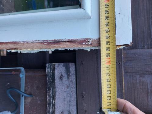 ramen 2 stuks, Doe-het-zelf en Bouw, Deuren en Vliegenramen, Gebruikt, Buitendeur, 215 cm of meer, 120 cm of meer, Glas, Hout