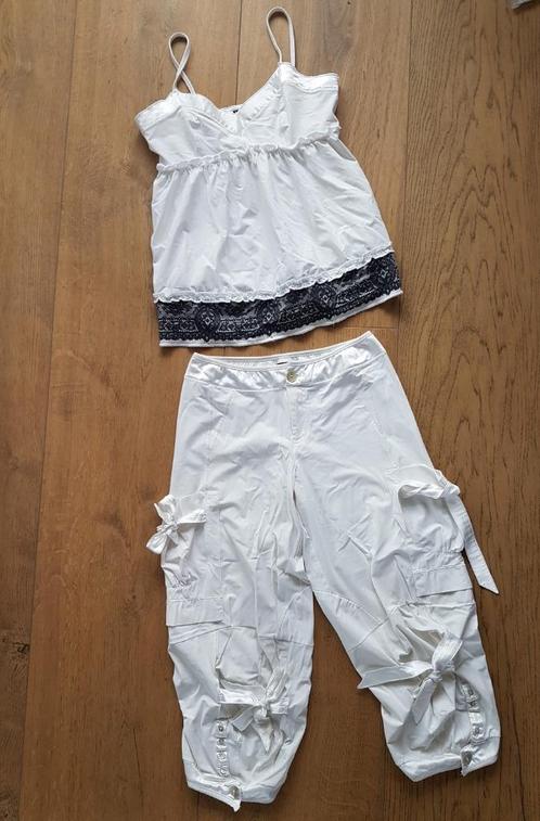 Mc Planet - Ensemble 2 pièces blanc - T.38, Kleding | Dames, Broeken en Pantalons, Gedragen, Maat 38/40 (M), Wit, Ophalen of Verzenden