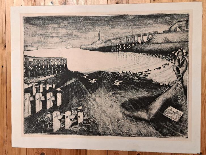 ets René De Coninck, Antiek en Kunst, Kunst | Tekeningen en Fotografie, Ophalen