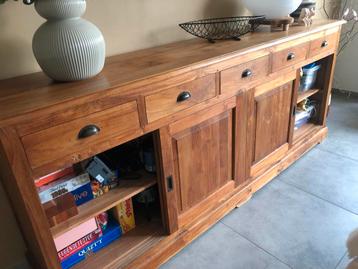 Dressoir kast massief teak hout beschikbaar voor biedingen