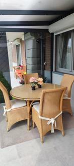 Stijlvolle rotan tuinset, Ophalen, Zo goed als nieuw, Rotan, Tuinset
