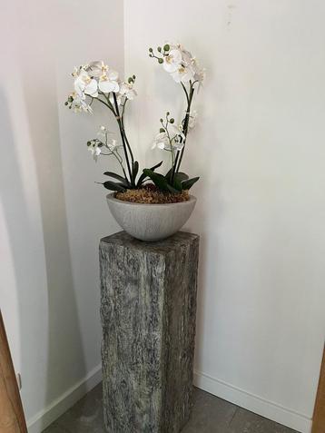 Sokkel met bloemen beschikbaar voor biedingen