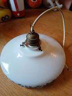 Antiek opaline hanglamp, Ophalen of Verzenden