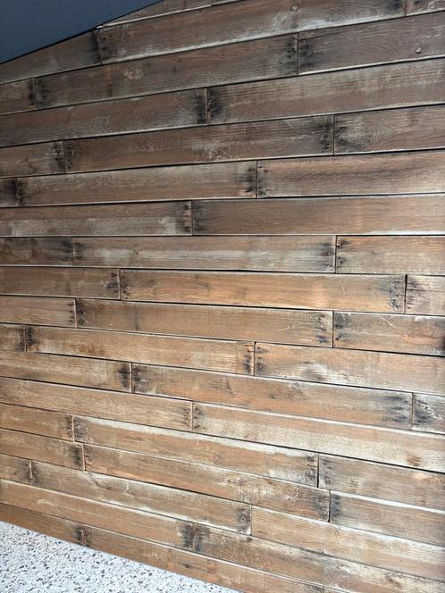 Recuperatie planken van fruitkisten white wash Europese Eik, Tuin en Terras, Palen, Balken en Planken, Zo goed als nieuw, Planken