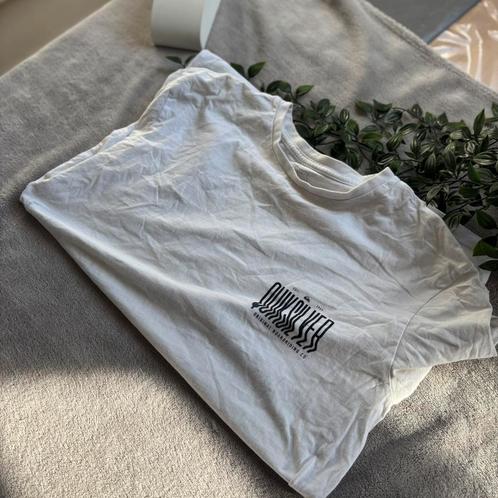 Quiksilver Wit T-shirt met Backprint - Maat S, Kleding | Heren, T-shirts, Zo goed als nieuw, Maat 46 (S) of kleiner, Wit, Ophalen of Verzenden