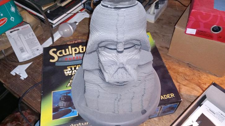 Star wars  tête darth vador puzzel 3d, Verzamelen, Star Wars, Gebruikt, Overige typen, Ophalen of Verzenden