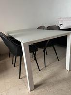 Moderne glazen eettafel – 182 x 90 cm, Huis en Inrichting, Ophalen, Gebruikt, 50 tot 100 cm, Glas