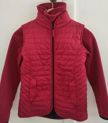 Veste sans manches+Polar d'équitation, Rouge, Enlèvement, Porté, Decathlon