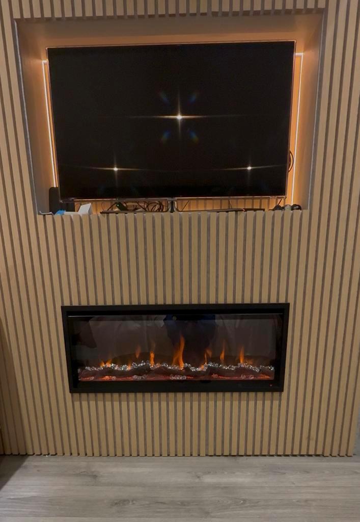 Cheminée électrique decorative 152cm, Maison & Meubles, Cheminées, Neuf, Cheminée électrique, Enlèvement