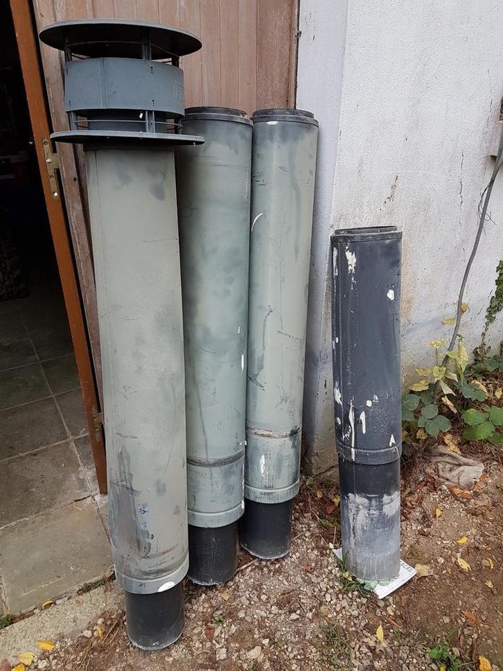 dubbelwandige schoorsteen in 4 delen, Doe-het-zelf en Bouw, Ventilatie en Afzuiging, Gebruikt, Ophalen