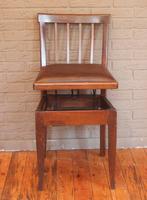 Comfortabele Massief Houten Stoel / Verstelbaar In De Hoogte, Ophalen, Gebruikt, Bruin, Vintage