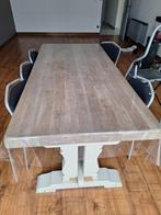 Landelijke eiken kloostertafel, Huis en Inrichting, Ophalen, 100 tot 150 cm, Eikenhout, Vijf personen of meer