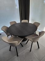 Table ronde, table à manger 140cmx75cm avec 6 chaises, Maison & Meubles, Tables | Tables à manger, Comme neuf, Rond, Enlèvement