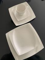 Borden en tassen 6 stuks, Huis en Inrichting, Ophalen, Gebruikt, Effen, Porselein