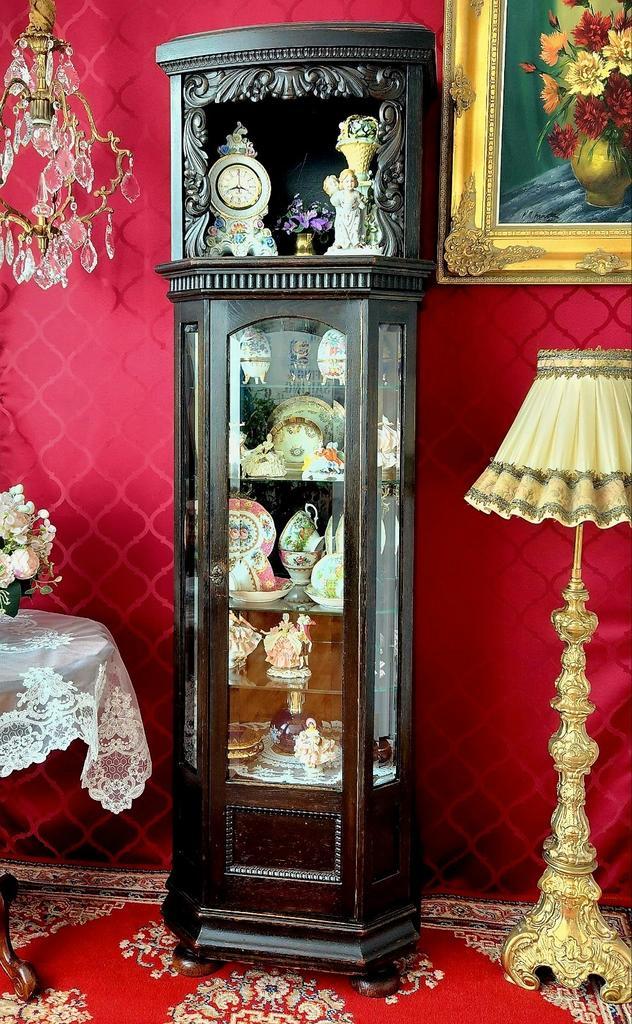 Vitrinekast eiken, Antiek en Kunst, Antiek | Meubels | Kasten, Ophalen