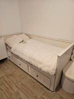 lit blanc hemnes ikea avec lit tiroir, Ophalen, Gebruikt, Wit