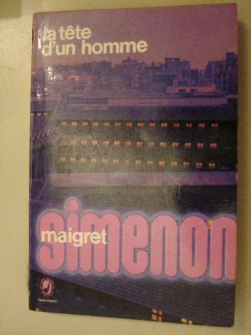 20. George Simenon Maigret La tête d'un homme 1970 Le livre, Livres, Policiers, Utilisé, Adaptation télévisée, Envoi