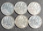 6 pièces 500 francs argent année 1980 150ième anniversaire i, Timbres & Monnaies, Monnaies | Belgique, Monnaie en vrac, Argent