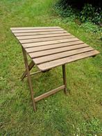 Tafel, buiten, opklapbaar, Ophalen, Zo goed als nieuw, Vierkant, Hout
