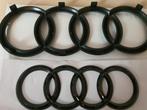 Audi A3 A4 A5 A6 A7 Q3 ringen voor grill+koffer glans zwart, Achterklep, Nieuw, Achter, Audi