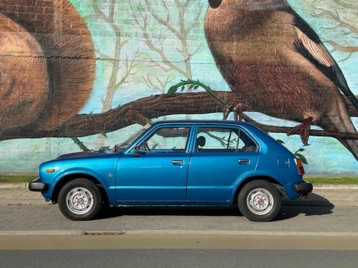 Honda Civic 1978, Auto's, Honda, Particulier, Civic, Benzine, 5 deurs, Automaat, Blauw, Zwart, Kunstmatig leder, Voorwielaandrijving