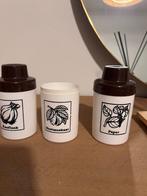set van 3 vintage voorraadpotten, plastic made in G.D.R., Ophalen of Verzenden