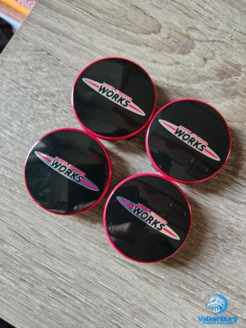 ORIGINELE Mini John Cooper Works naafkap naafdop set rood zw beschikbaar voor biedingen