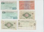 Setje van 6 Bankbiljetten Italie lire, Postzegels en Munten, Setje, Italië, Ophalen of Verzenden