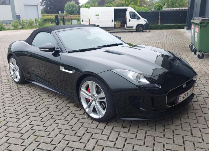 jaguar F-type 340 pk, Auto's, Jaguar, Particulier, F-type, Benzine, Cabriolet, 2 deurs, Automaat, Zwart, Zwart, Leder en Stof